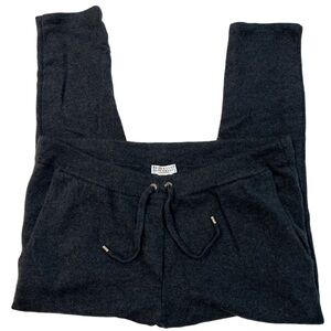 Brunello Cucinelli 100% Cashmere Charcoal Gray Joggers drawstring waist luxury